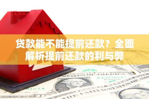 太康贷款能不能提前还款？全面解析提前还款的利与弊