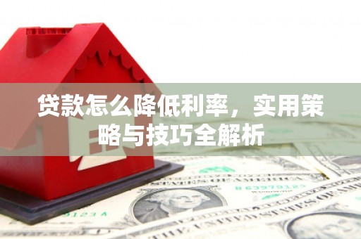太康贷款怎么降低利率，实用策略与技巧全解析