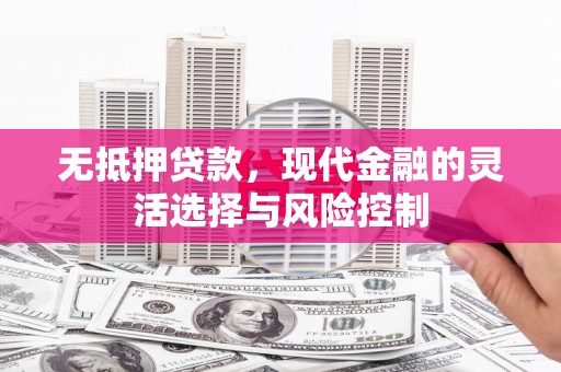 太康无抵押贷款，现代金融的灵活选择与风险控制