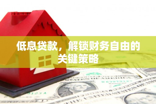 太康低息贷款，解锁财务自由的关键策略