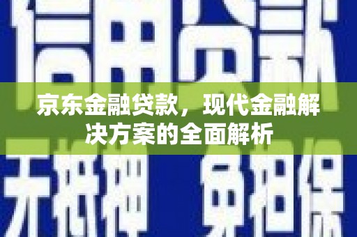 太康京东金融贷款，现代金融解决方案的全面解析