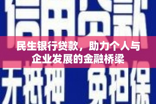 太康民生银行贷款，助力个人与企业发展的金融桥梁