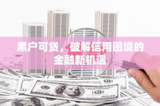 太康黑户可贷，破解信用困境的金融新机遇